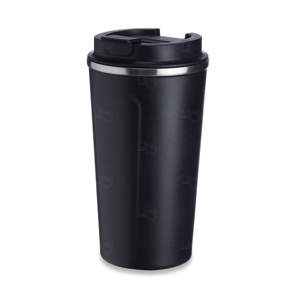 Copo Térmico Inox 500ml Personalizado Preto