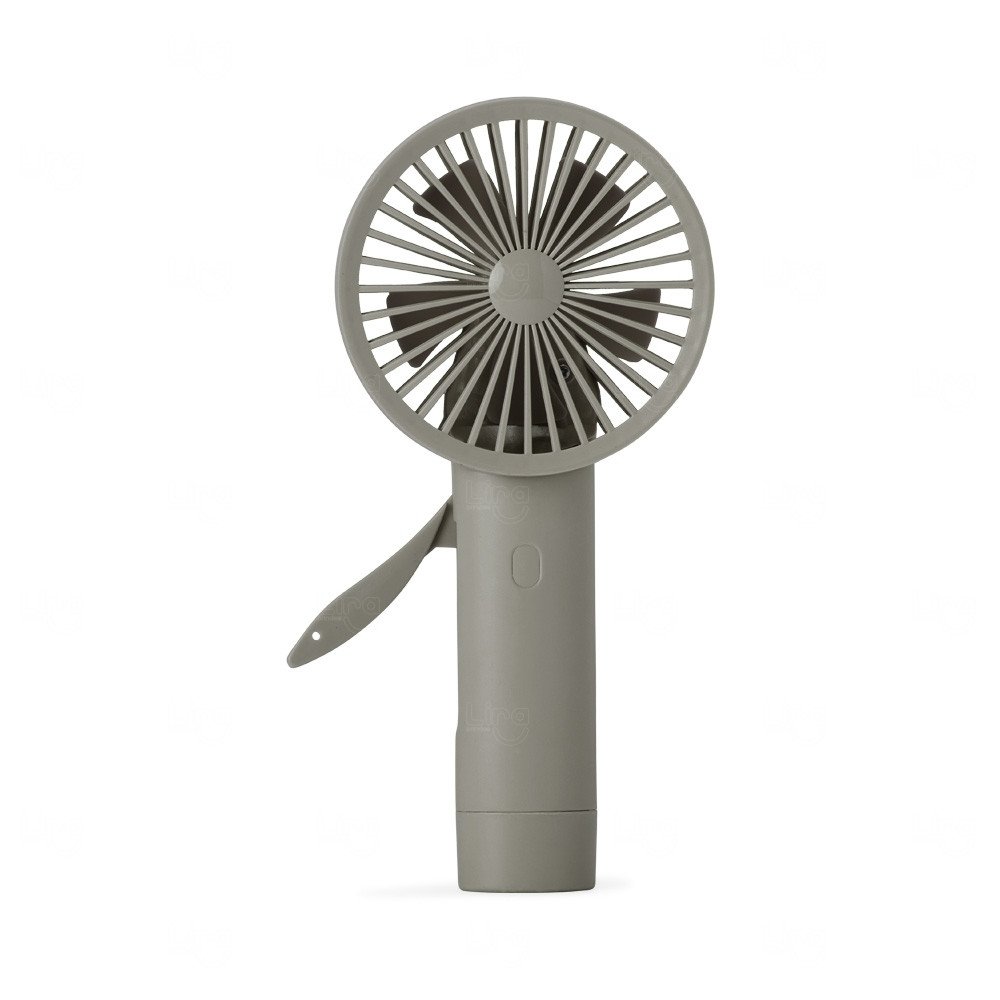 Mini Ventilador Manual Personalizado Cinza