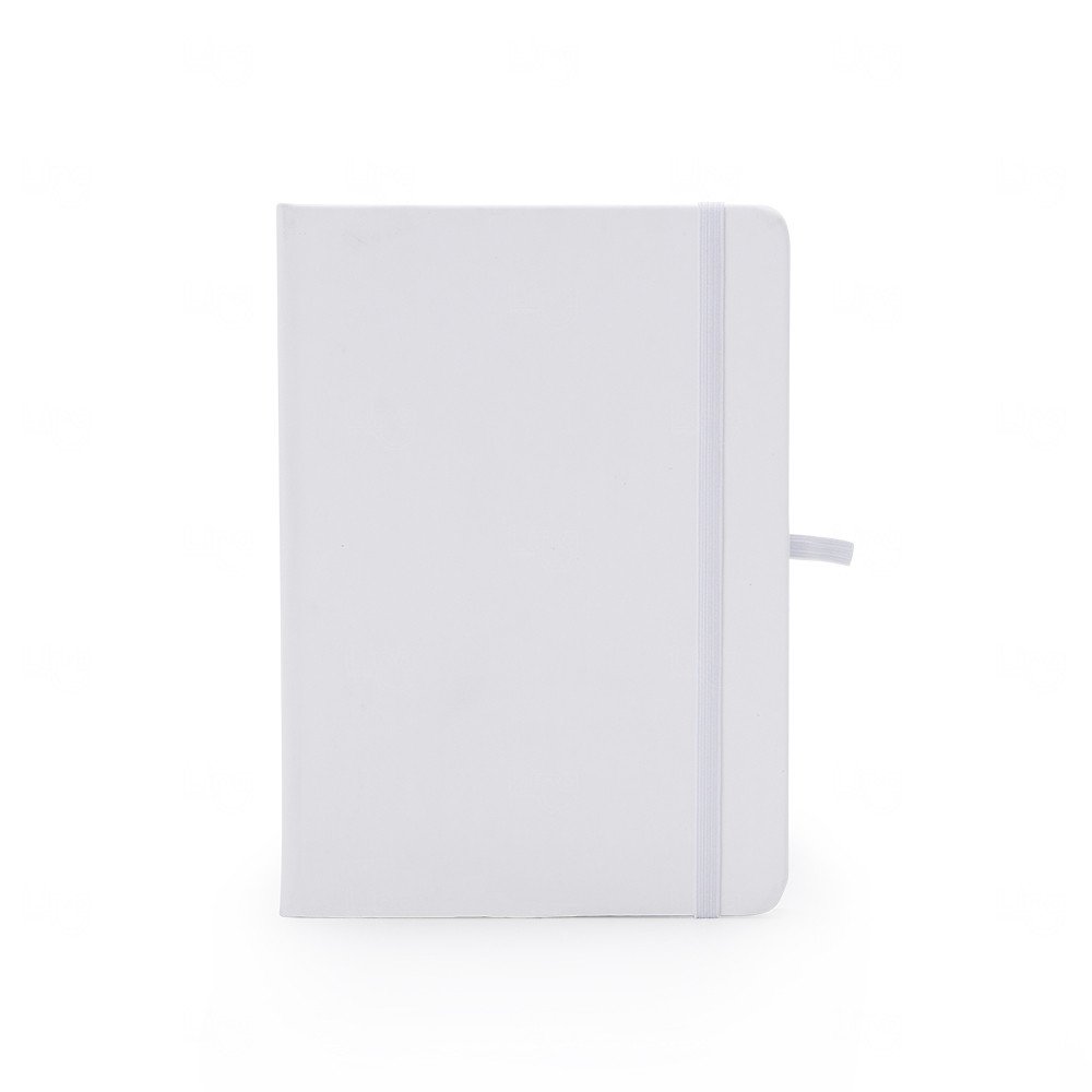 Moleskine Emborrachado Personalizado - 17,7 x 12,5 cm Branco