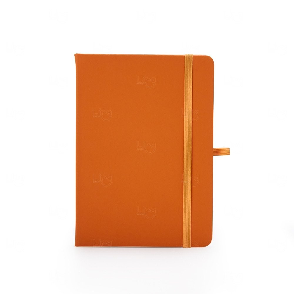 Moleskine Emborrachado Personalizado - 17,7 x 12,5 cm Laranja
