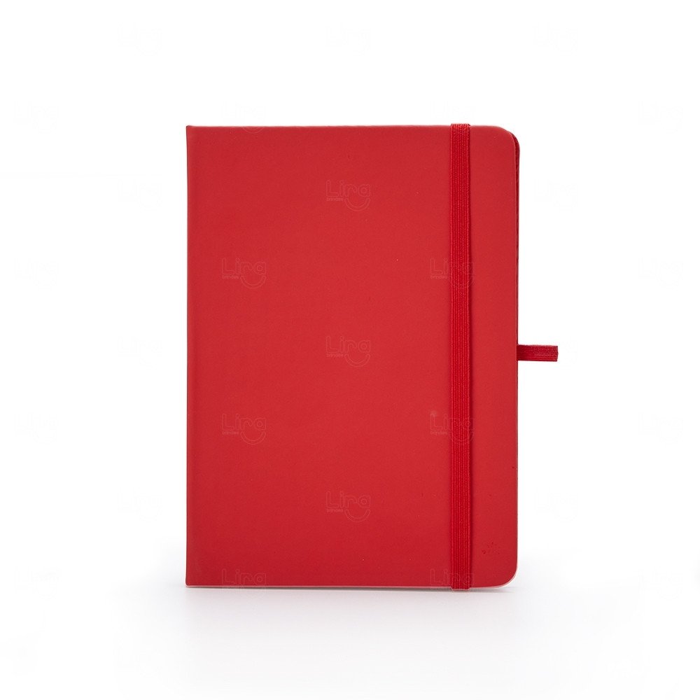 Moleskine Emborrachado Personalizado - 17,7 x 12,5 cm Vermelho