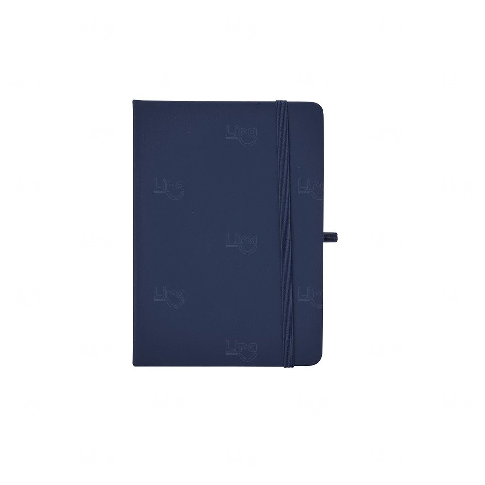 Moleskine Emborrachado Personalizado - 17,7 x 12,5 cm Azul Marinho