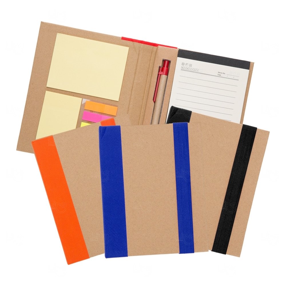 Bloco de Notas Ecológico Post-it e Caneta Personalizado - 18x14cm 