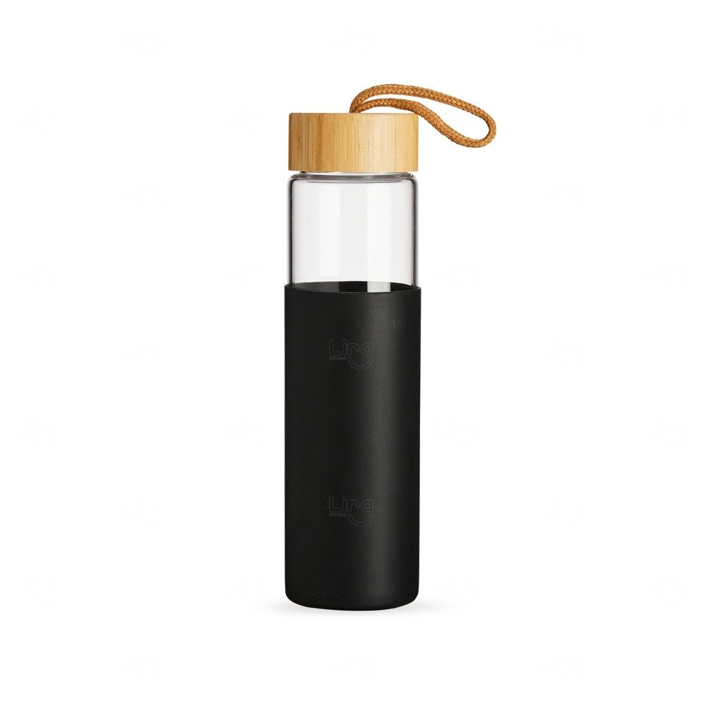 Garrafa de Vidro Personalizada - 750ml Preto