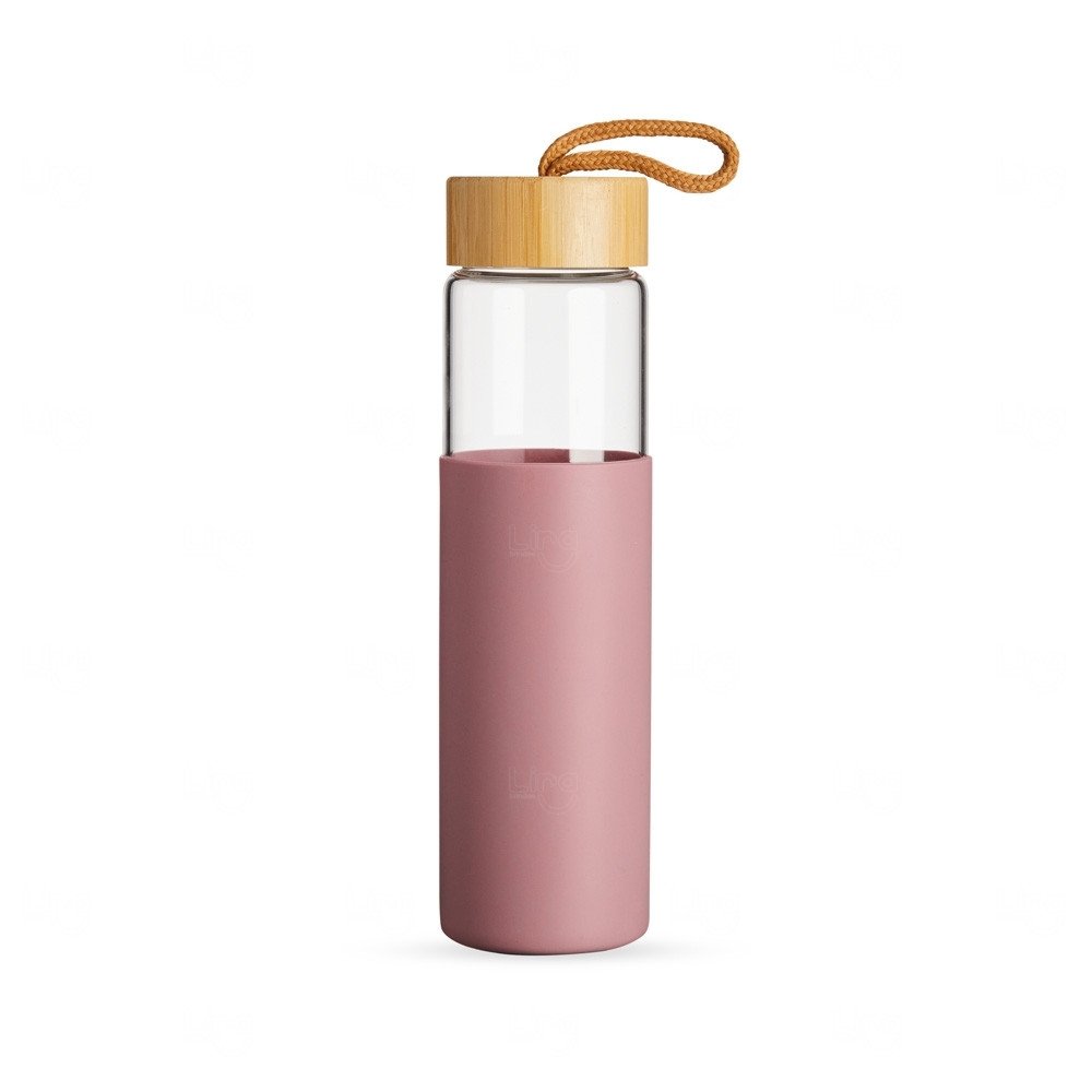 Garrafa de Vidro Personalizada - 750ml Rosa