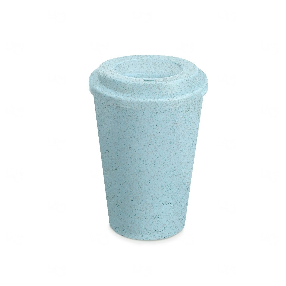 Copo Ecológico Fibra de Arroz Personalizado - 450ml Azul