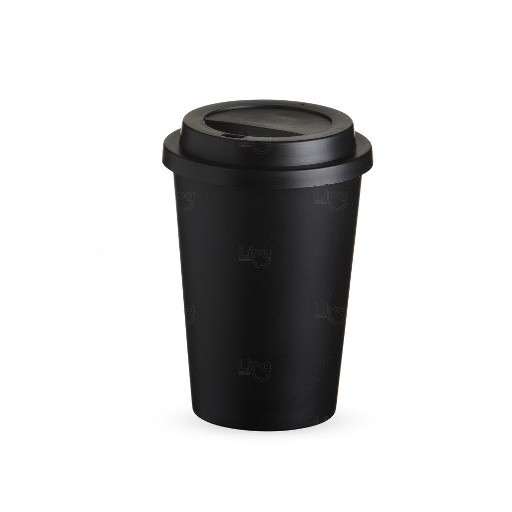 Copo Ecológico Fibra de Arroz Personalizado - 450ml Preto