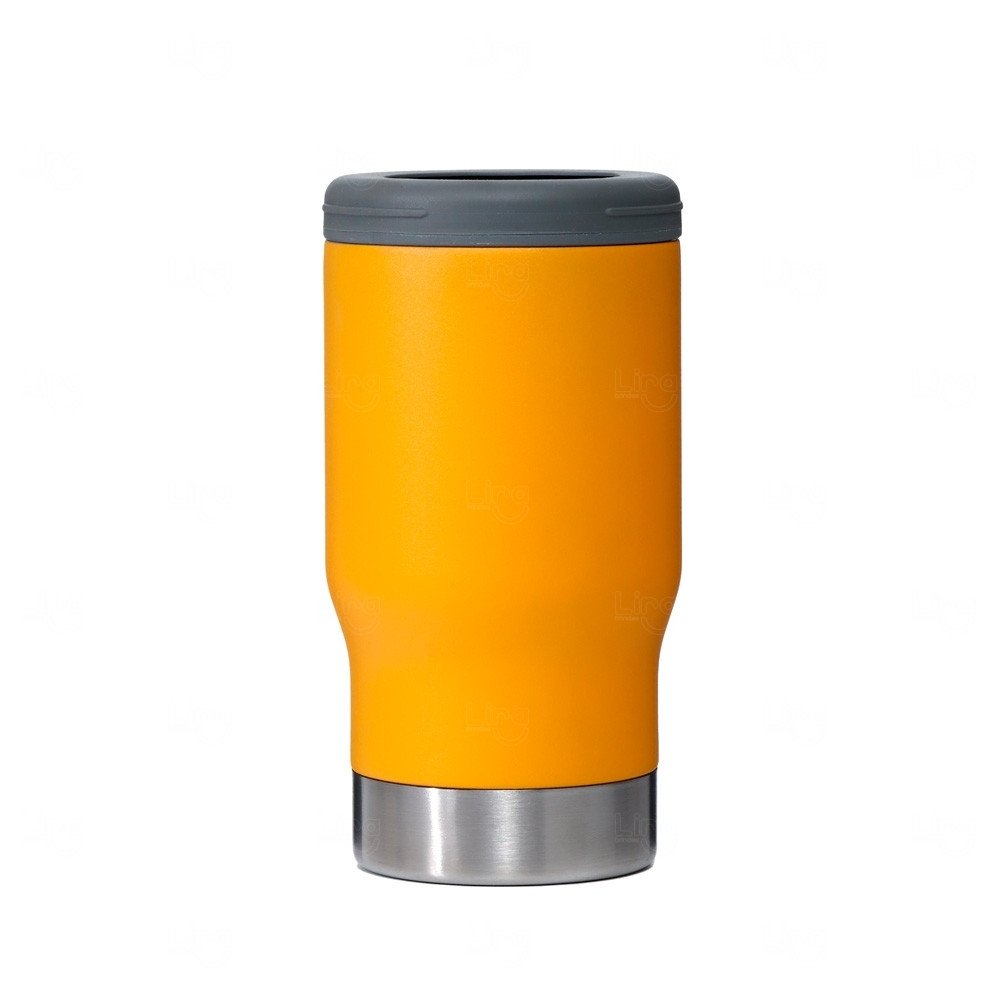 Copo Térmico Multiuso 380ml com Abridor Personalizado Amarelo