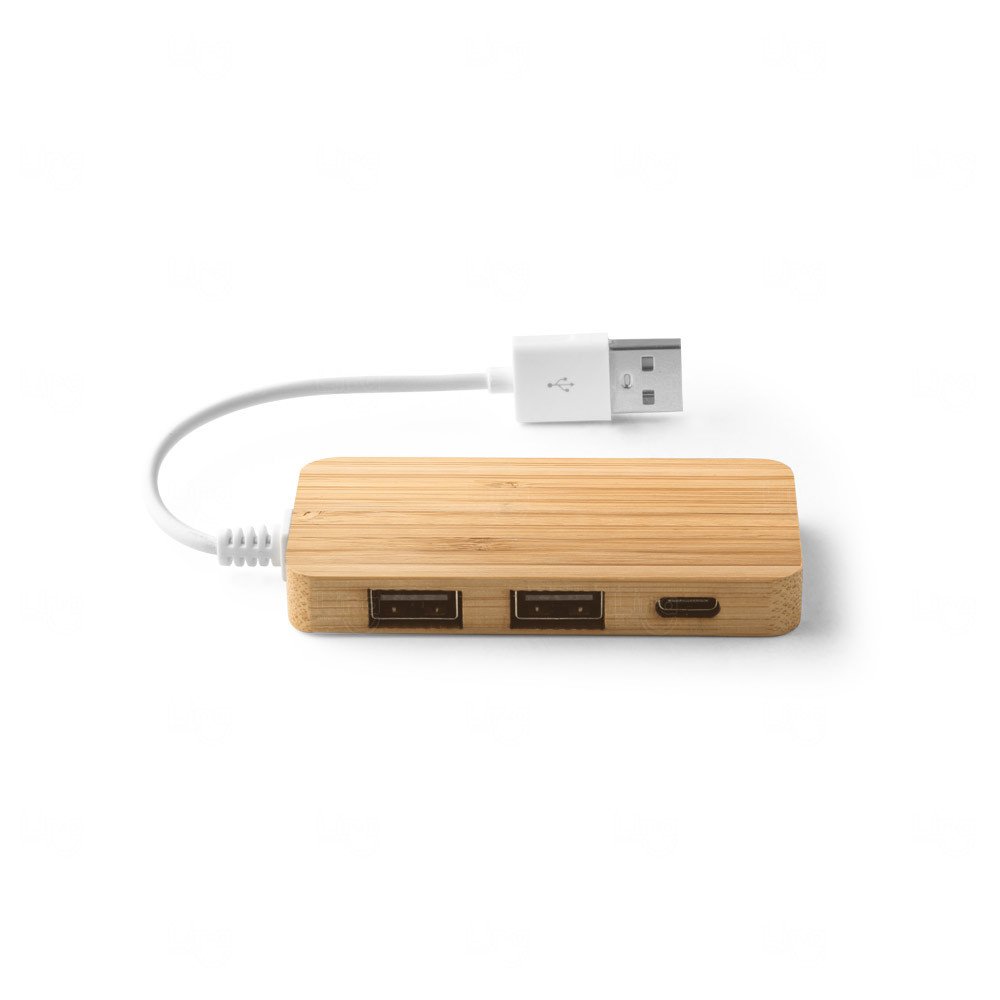 Hub USB em Bambu Personalizado 