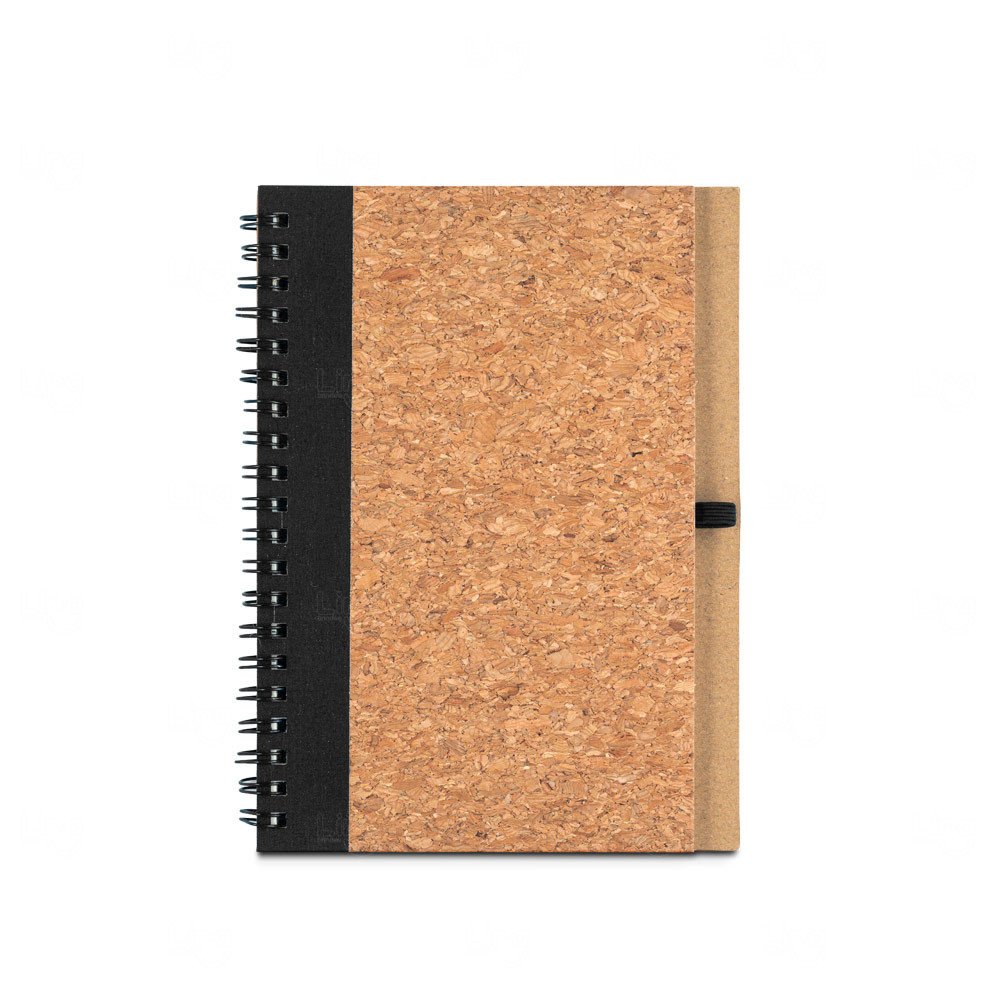 Caderno Eco em Cortiça com Caneta Personalizado - 17,8 x 13 cm 