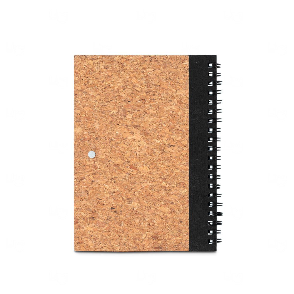 Caderno Eco em Cortiça com Caneta Personalizado - 17,8 x 13 cm 