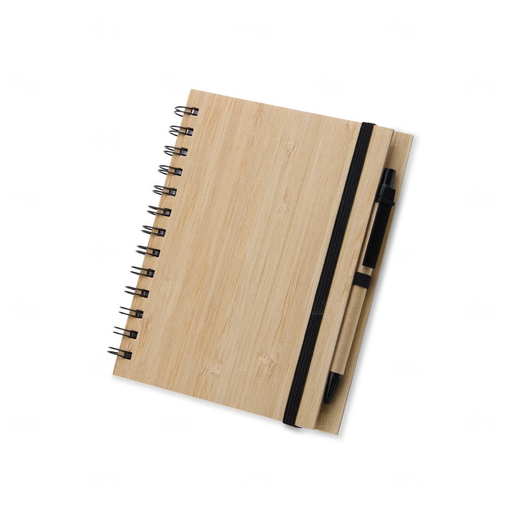 Caderno Ecológico com Caneta Personalizado - 18 x 14,7cm 