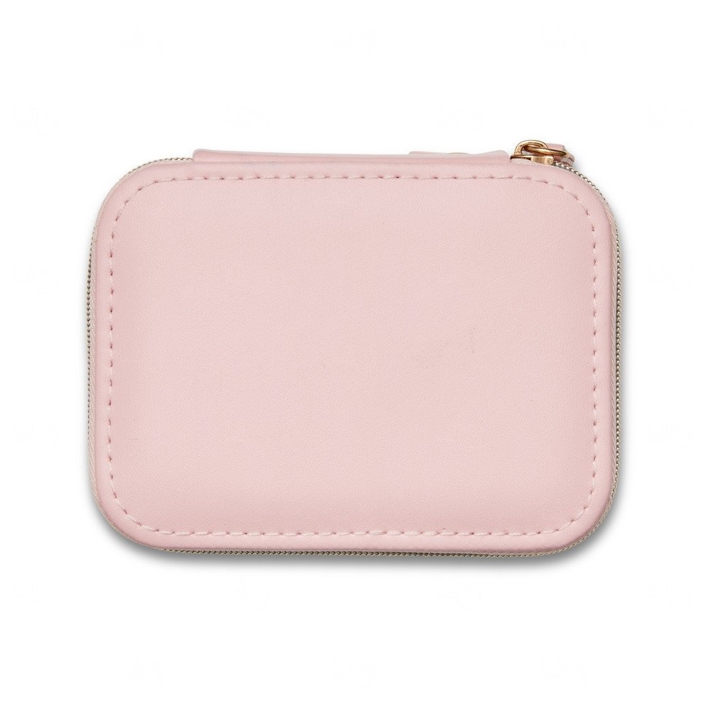 Porta-Joias Aveludado em Couro Sintético Personalizado - 6x12x9cm 