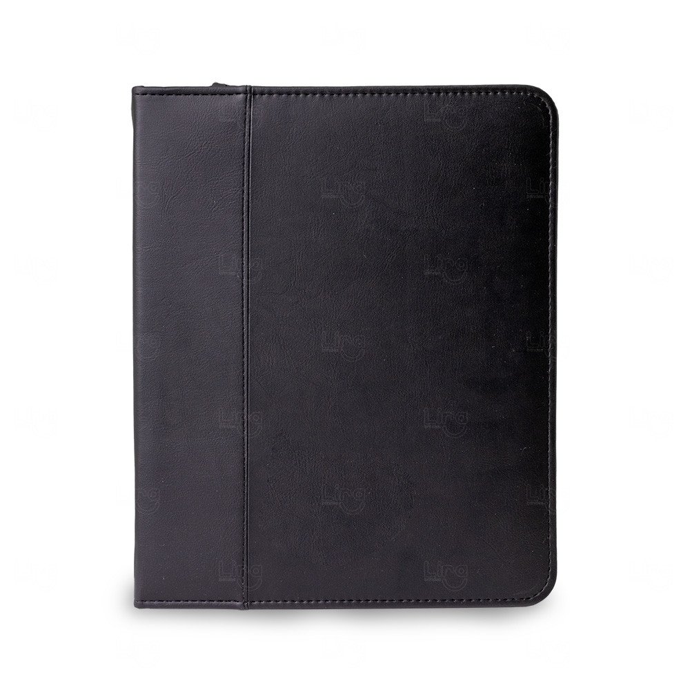 Pasta Caderno em Couro Sintético com Zíper Personalizada 