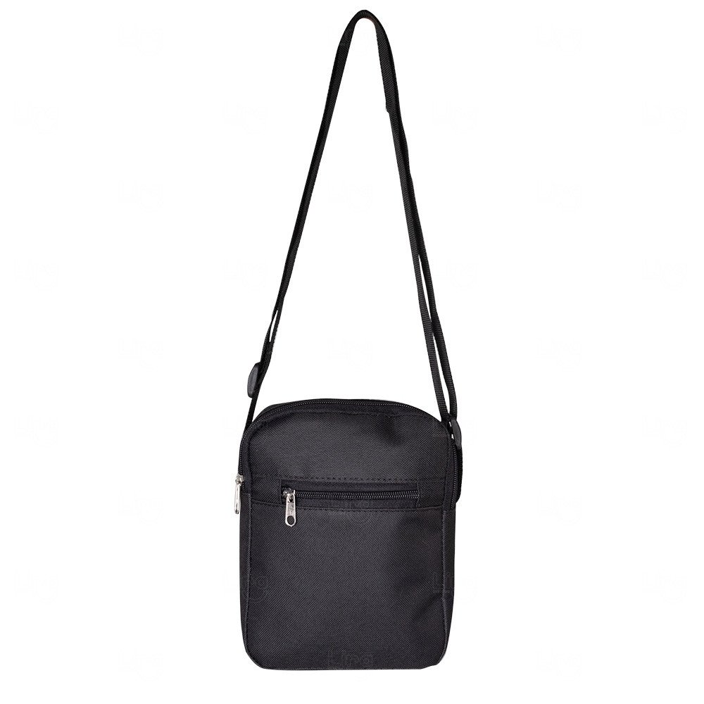 Bolsa de Ombro em Nylon Personalizada Preto