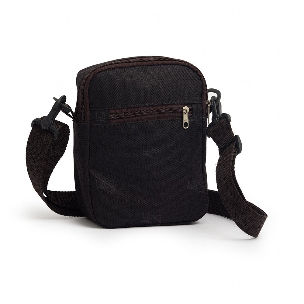 Bolsa de Ombro em Nylon Personalizada Marrom