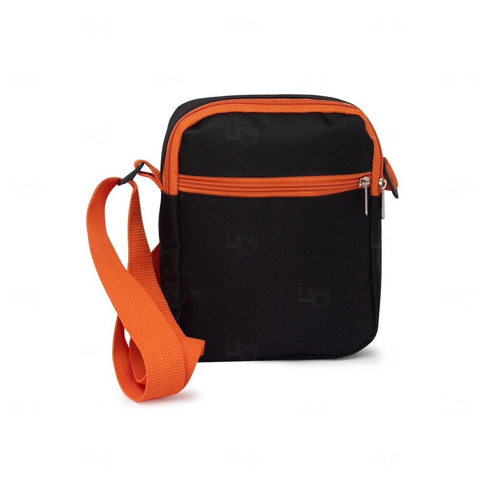 Bolsa de Ombro em Nylon Personalizada Laranja