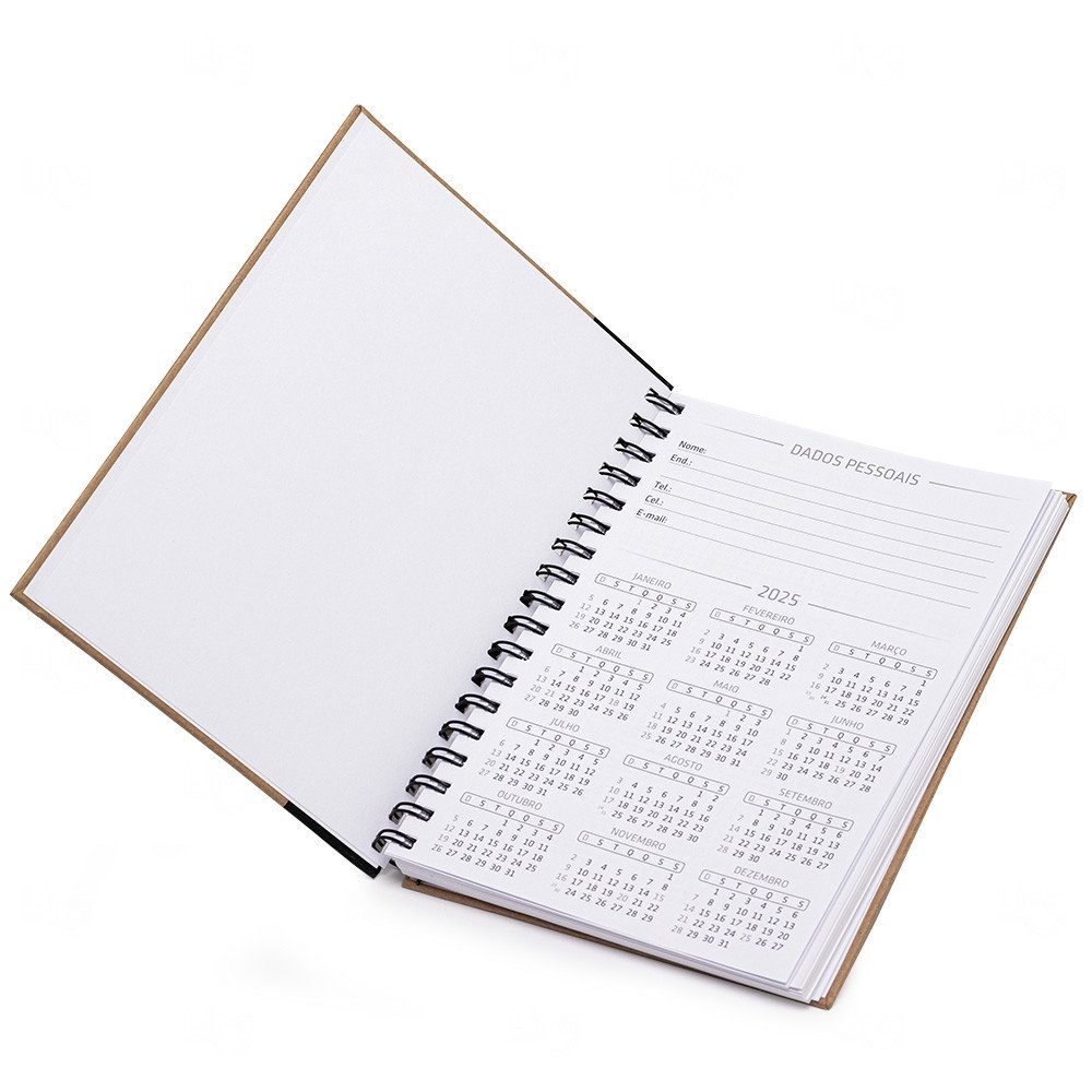 Caderno Kraft Personalizado - 23,7 x 17,9 cm 