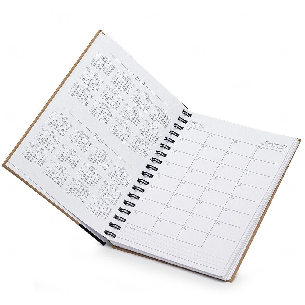 Caderno Kraft Personalizado - 23,7 x 17,9 cm 