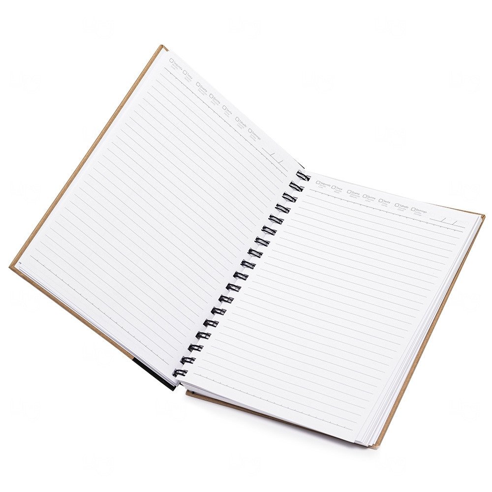 Caderno Kraft Personalizado - 23,7 x 17,9 cm 