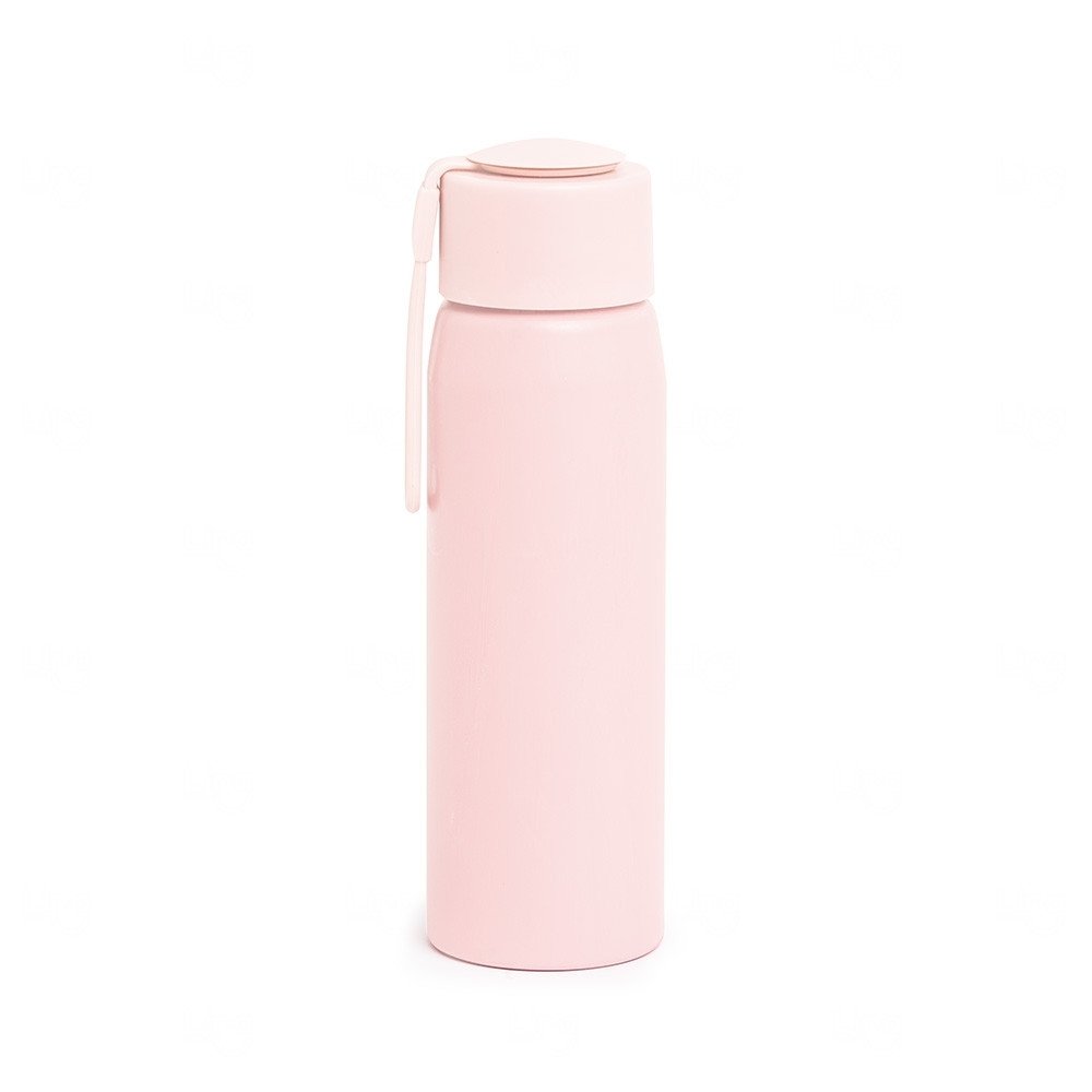 Garrafa de Alumínio Personalizada 600ml Rosa Claro