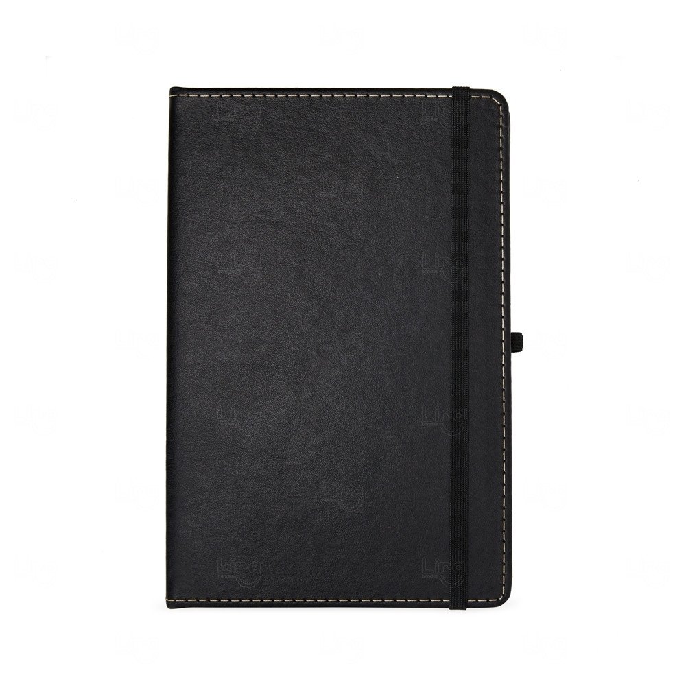 Caderneta em Couro Sintético Personalizada - 21,2 x 14 cm 