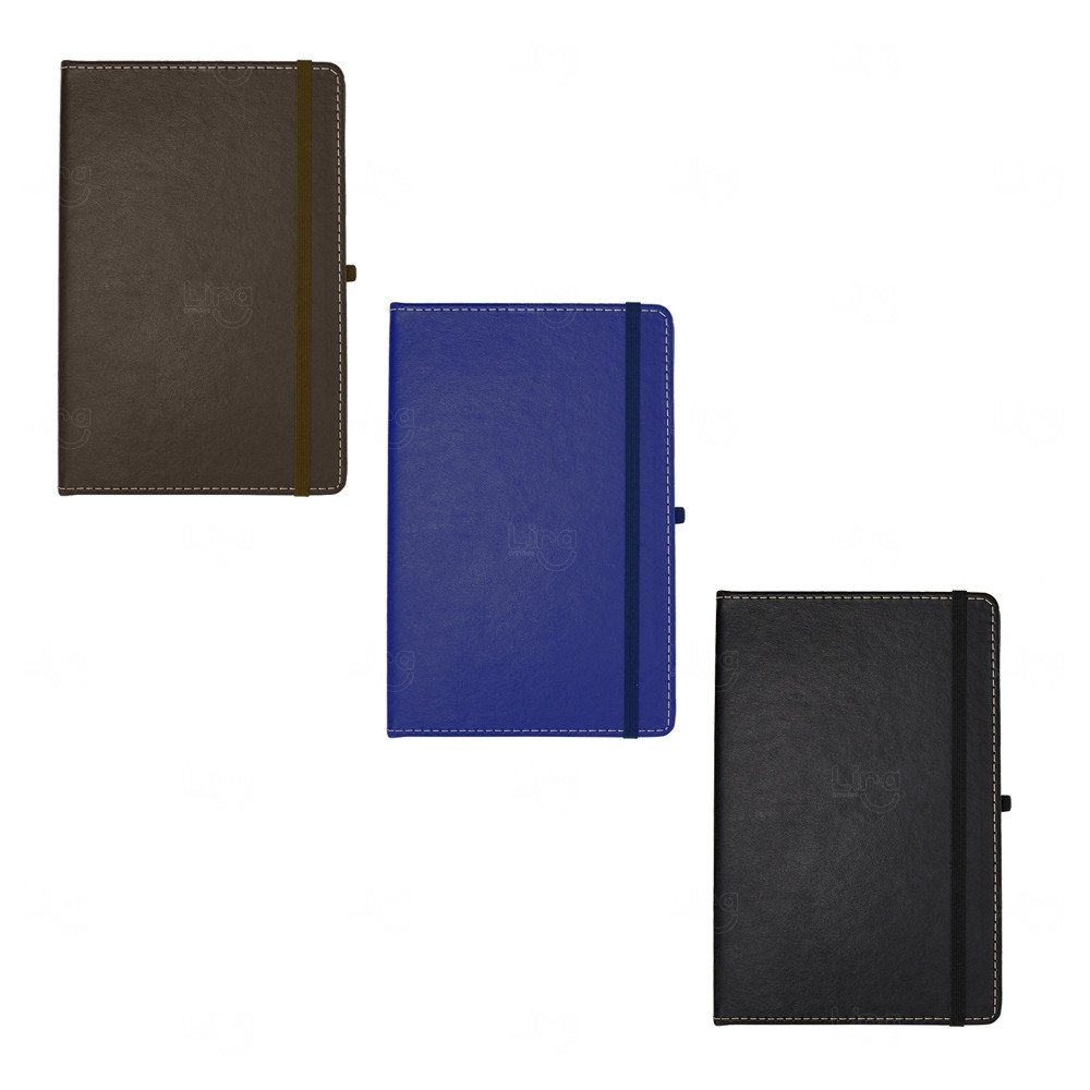 Caderneta em Couro Sintético Personalizada - 21,2 x 14 cm 