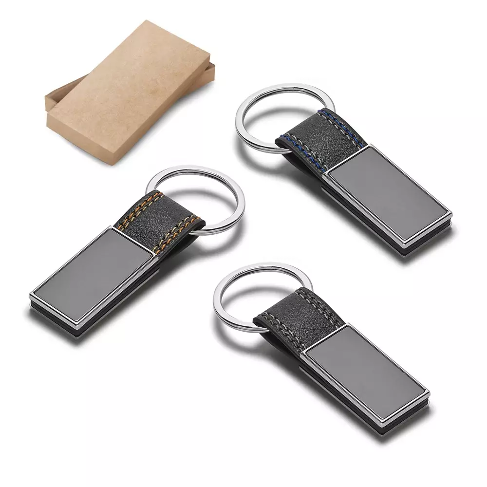 Chaveiro Metal e Couro Sintético Personalizado 