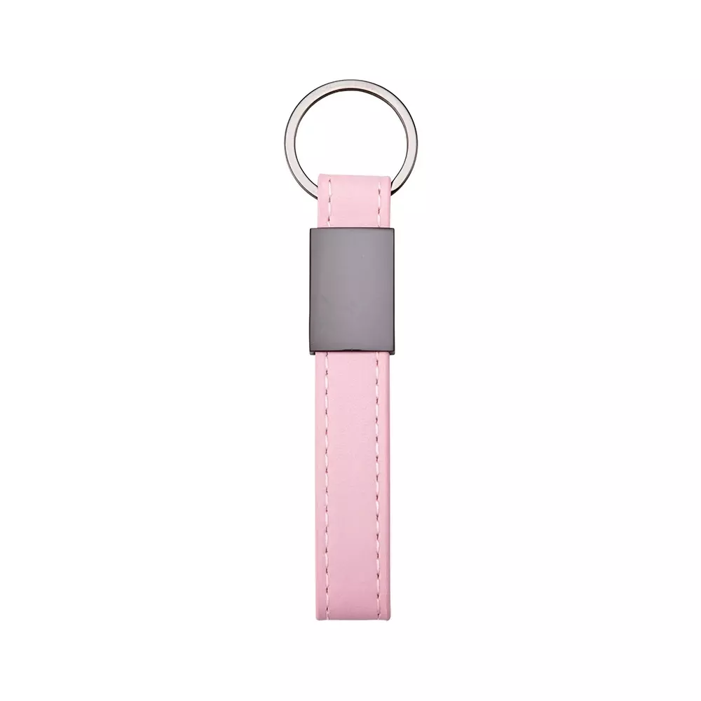 Chaveiro de Couro Sintético e Metal Personalizado 